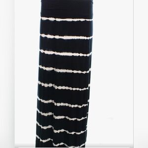 Kensie Tie Dye Boho pull on Maxi Skirt Women's Small Soft Knit S/M